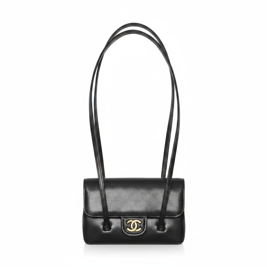 Clutch with Leather Strap