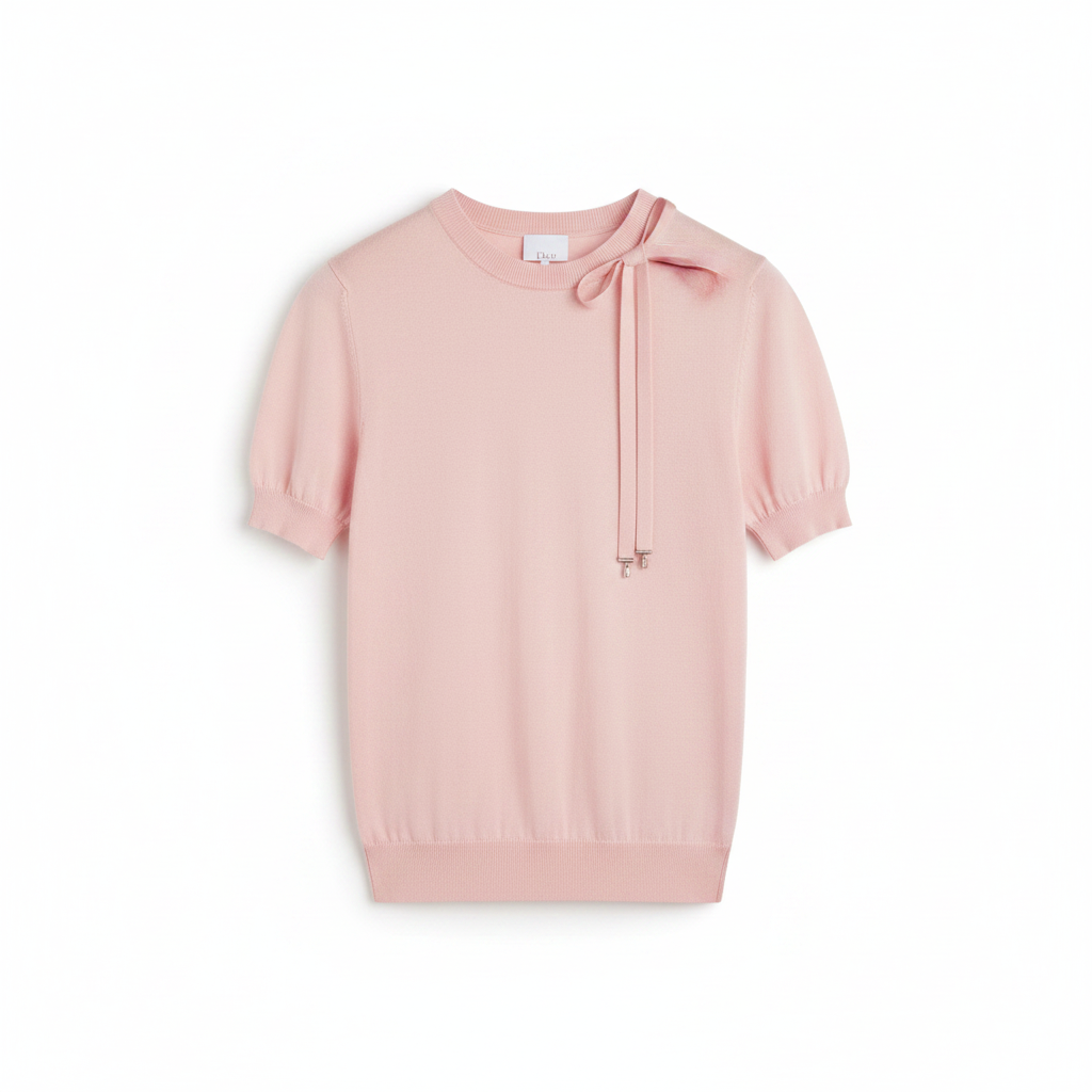 Short-Sleeved Fitted Sweater
