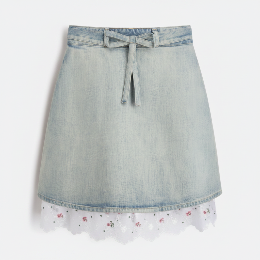 Dioramour Flared Embroidered Skirt