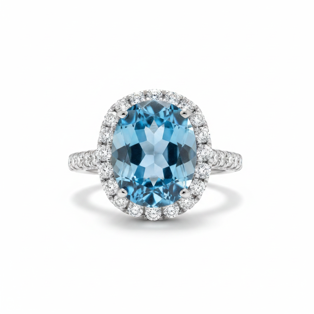 Blue Topaz Cocktail Ring