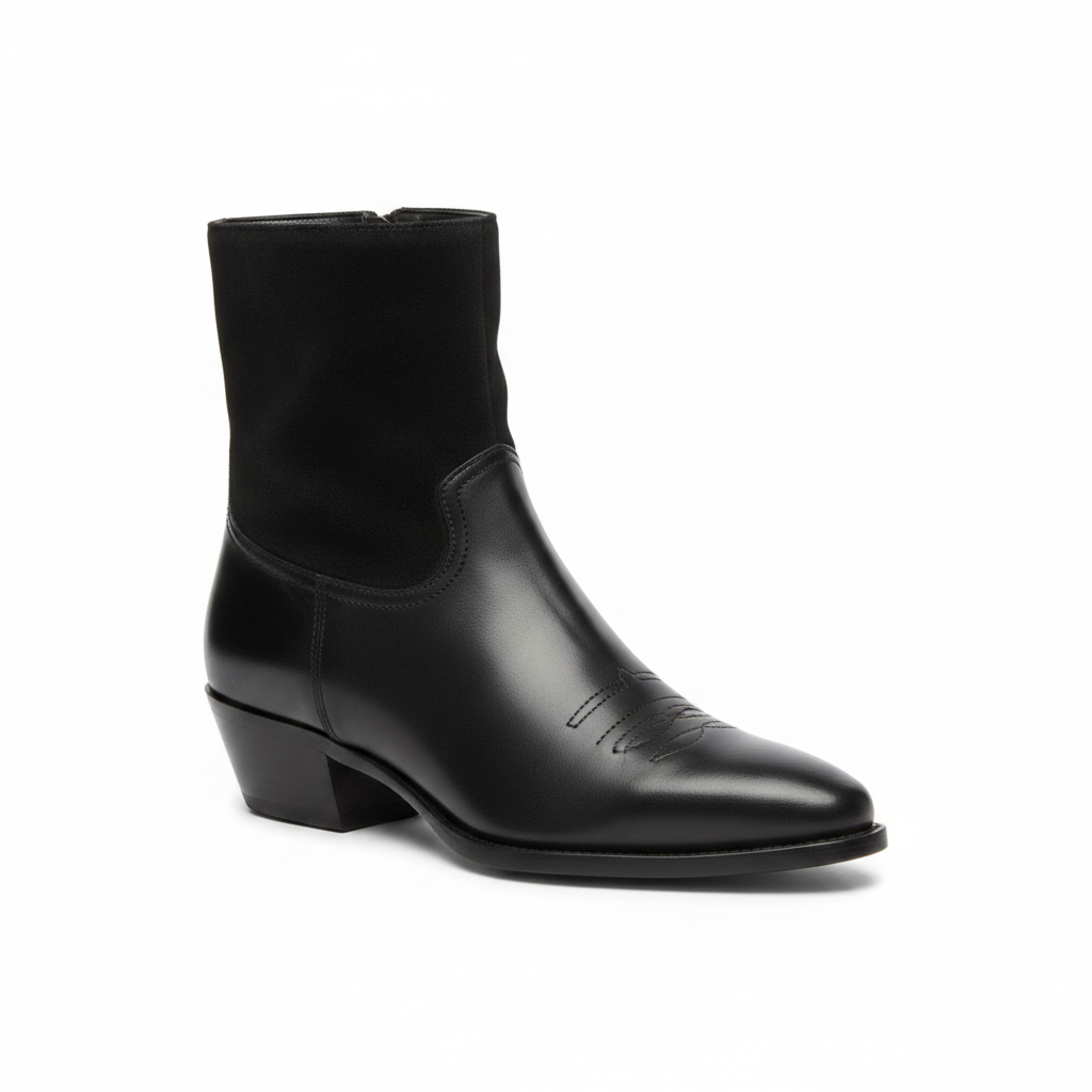 Celine Western Zipped Boots In Calfskin