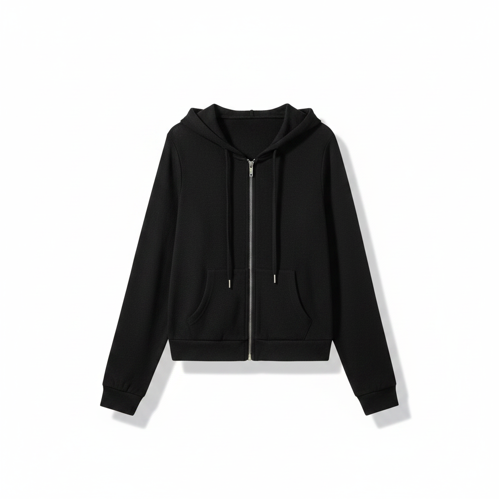 Black Zip Hoodie