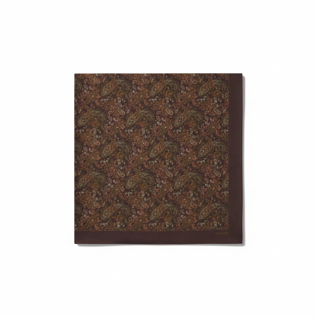Scarf in Paisley Silk Twill