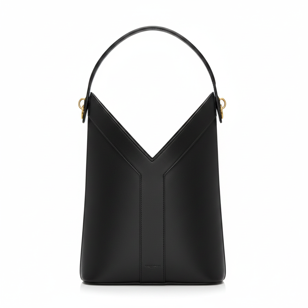 Y Top Handle Bucket in Leather